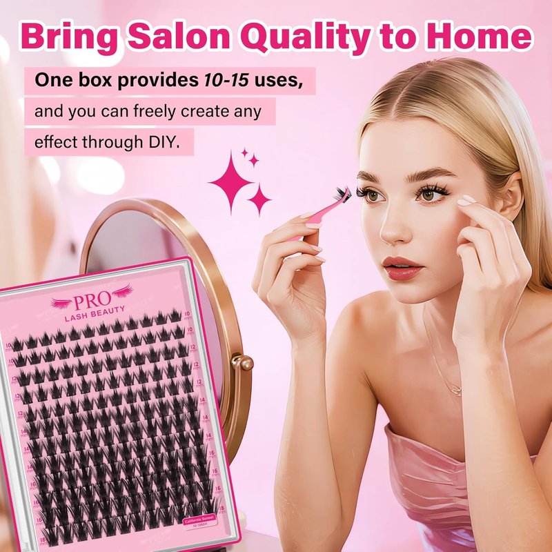 Manga Lash Clusters - California Sunset Eyelash Extensions | 10-18 Mixed, Reusable & Comfortable
