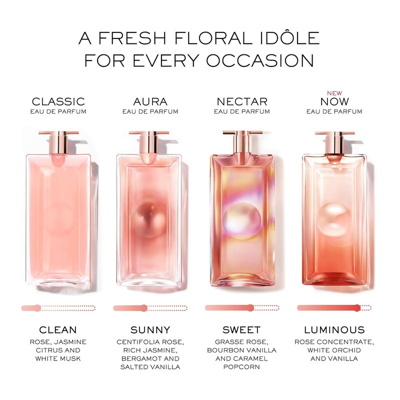 Lancôme Idôle Now Eau de Parfum | Long-Lasting Floral Fragrance with Rose, Orchid & Vanilla Notes - 1.7 oz