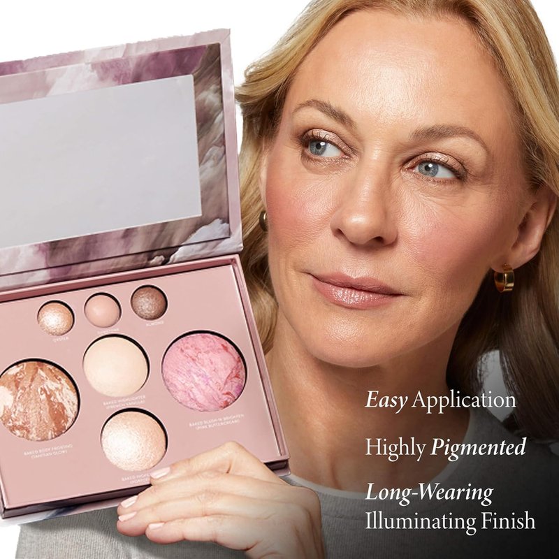 Laura Geller New York Baked Palette - 7-in-1 Full Face Makeup Set | Bronzer, Blush, Highlighters & Eyeshadows - Travel-Friendly