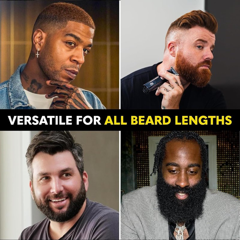 Beard Trimmer for Men - Professional T-Blade Electric Shaver & Hair Clippers | Cordless Zero Gapped Edger Grooming Kit
