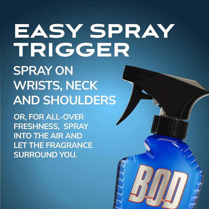 BOD man Fragrance Body Spray, Really Ripped Abs 8 Fl Oz & Most Wanted 8 fl oz (Pack of 1)