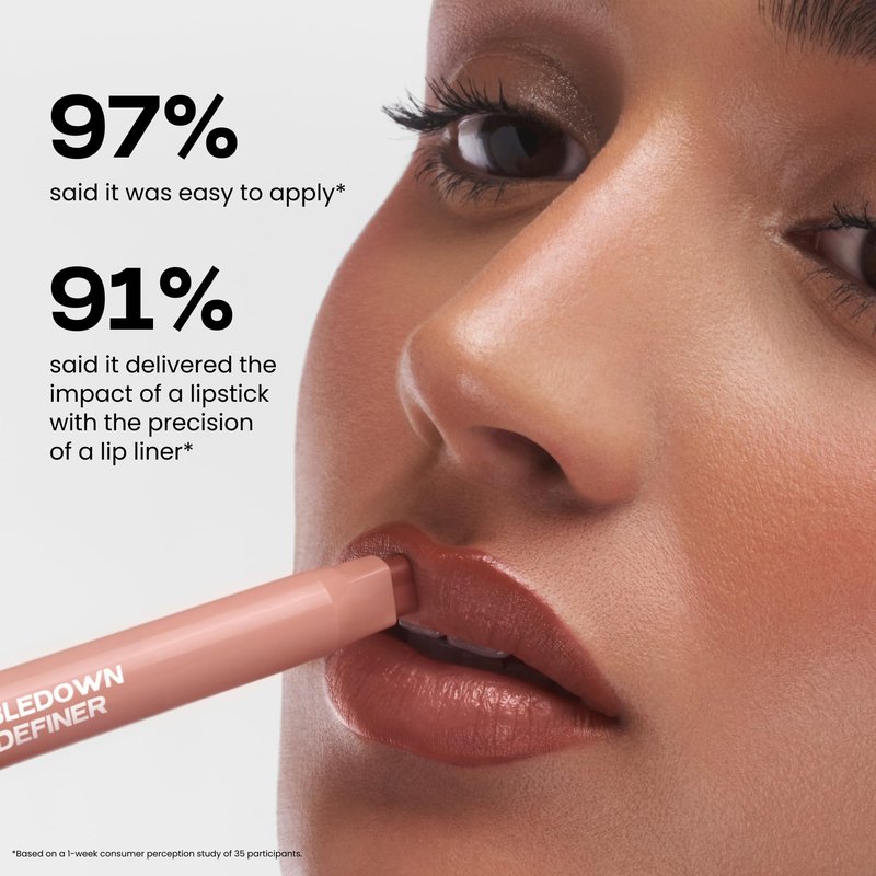 Sacheu DoubleDown Lip Definer — 2-in-1 Lip Liner & Balm — Long-Lasting Korean Make Up Lipstick with Satin Finish, Avocado Oil & Vitamin E (Hot Take)