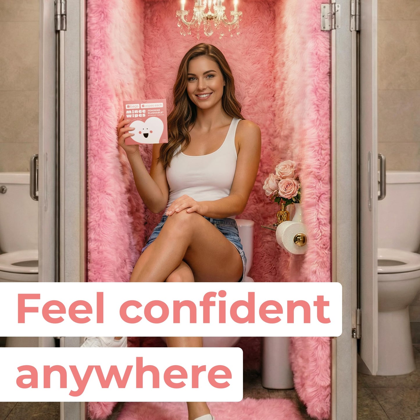 Feminine Wipes for Women – Flushable pH Balanced Wipes, 99% Water & Aloe – Unscented, Gentle Intimate & Period Care with Odor Protection – Daily Hygiene & Travel Essentials – 8 Pack, 48 Wipes