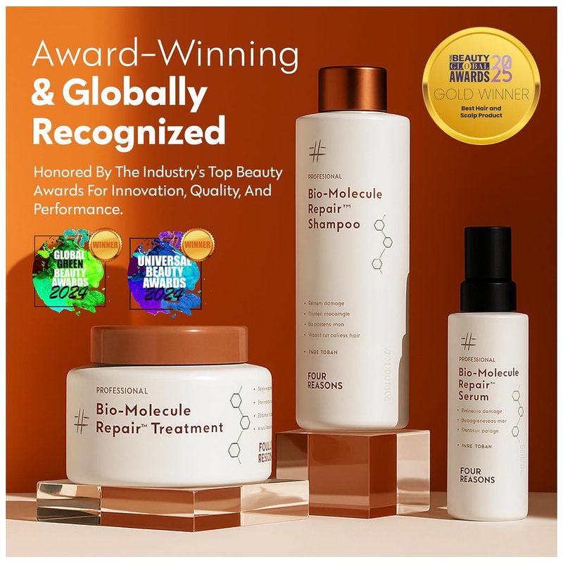 Bio-Molecule Bond Repair Shampoo for Color Treated Hair - Moisturizing & Strengthening | Sulfate Free, Vegan, 10.1 Fl Oz