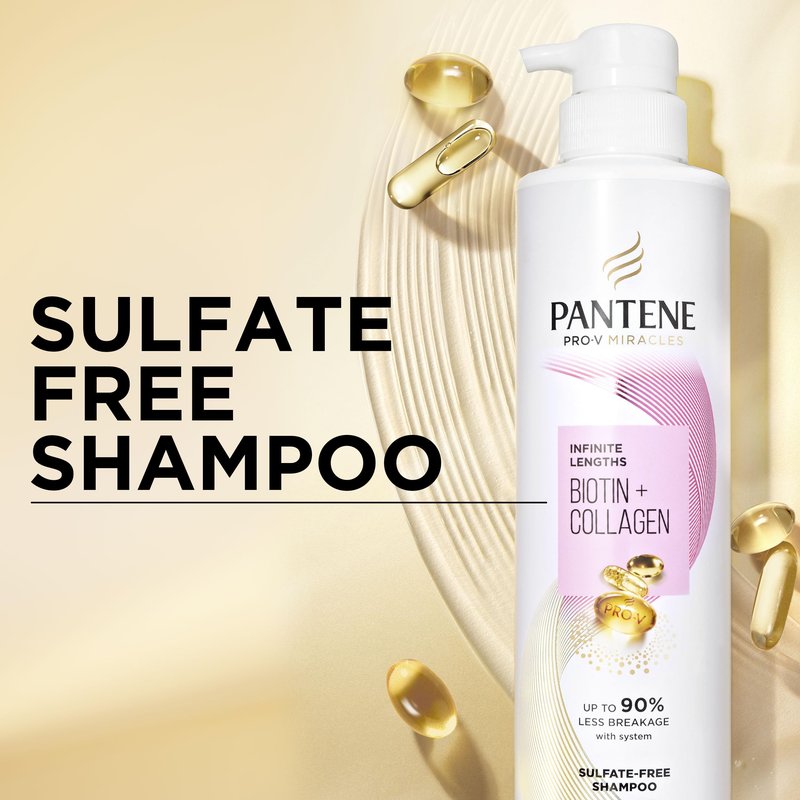 Pantene Pro-V Miracles Infinite Lengths Biotin + Collagen Sulfate-Free Shampoo 13.5 FL OZ