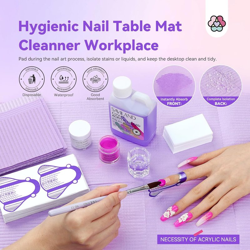 SAVILAND 8oz EMA Acrylic Liquid Monomer - Odorless Professional Nail Monomer Kit for Acrylics