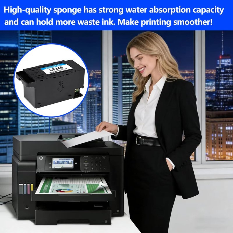 C9345 Ink Maintenance Box - Compatible Replacement for ET-8550, WF-7840, & More | Efficient Printer Care