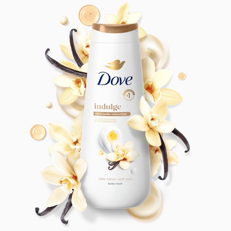 Dove Vanilla Body Wash for Deeply Moisturized & Hydrated Skin 20 FO