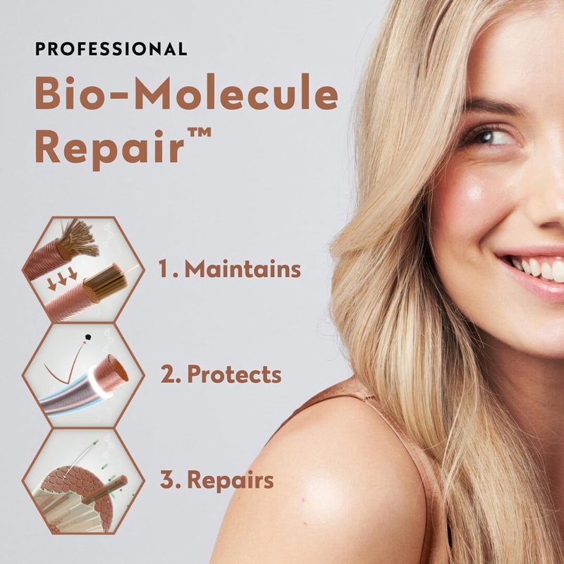 Bio-Molecule Bond Repair Shampoo for Color Treated Hair - Moisturizing & Strengthening | Sulfate Free, Vegan, 10.1 Fl Oz