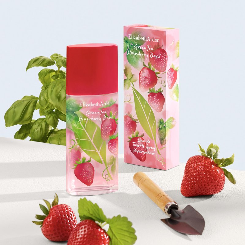 Elizabeth Arden Green Tea Strawberry Basil Eau de Toilette, Perfume for Women, Long Lasting, Fruity & Fresh Fragrance, 3.3 fl oz