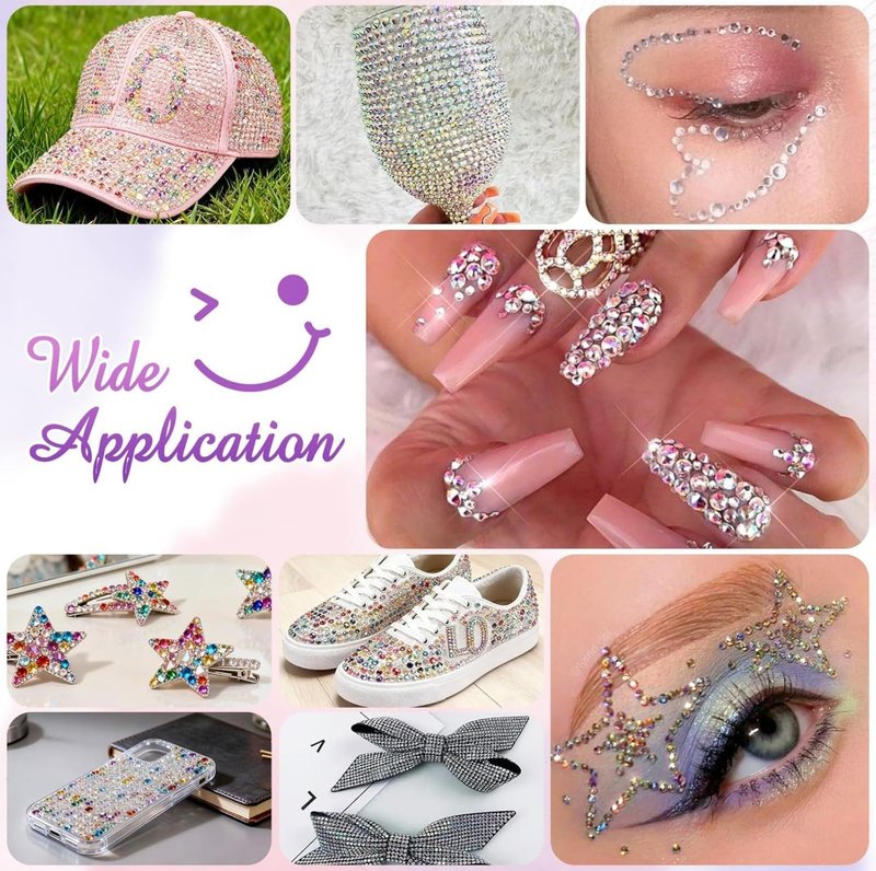 48 Colors Resin Jelly Rhinestones for Bedazzling, 3mm 48000 Pcs Flatback Gems for Crafting,Rhinestone Kit with B7000 Glue for Nail Rhinestones, Shoes, Crafts, Diamond Art & DIY Bedazzler Kit