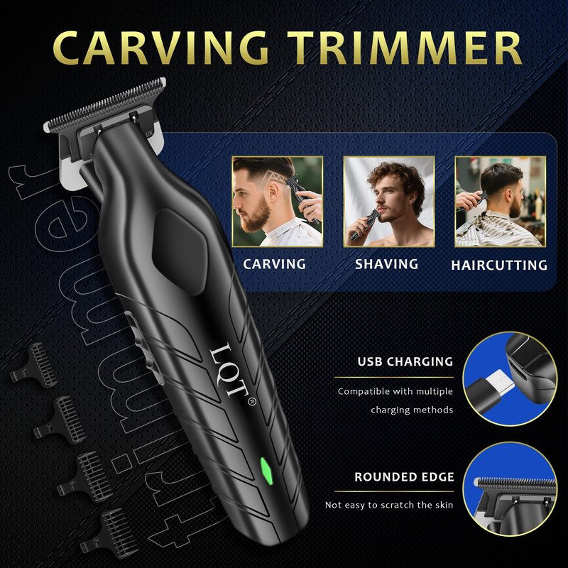 LQT Hair Clippers for Men, Professional Clippers and Trimmers Set, Cordless Clippers for Hair Cutting,Nose and Ear Trimmer,Barber Clippers, Rechargeable Electric Shaver, Gifts for Men