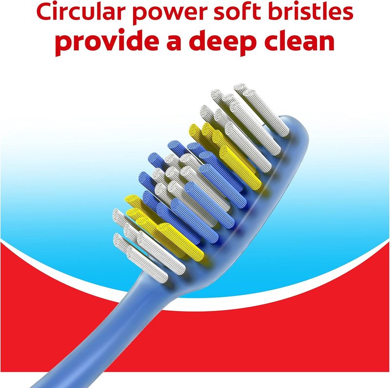 Colgate Extra Clean Toothbrush - Soft Adult Toothbrushes | 6 Count Pack of 12