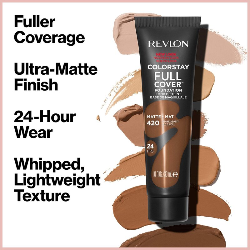 Revlon ColorStay Liquid Foundation - Longwear Full Coverage Makeup for Normal/Dry Skin | Oil-Free, Nude, 1.0 Fl Oz