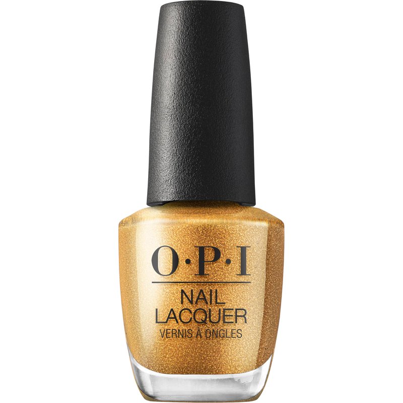 OPI Nail Lacquer Nougat by Nature | Semi-Sheer Bright Warm Dark Gold Shimmer Chip Resistant Nail Polish | Good Enough to Treat Collection | Holiday 2025