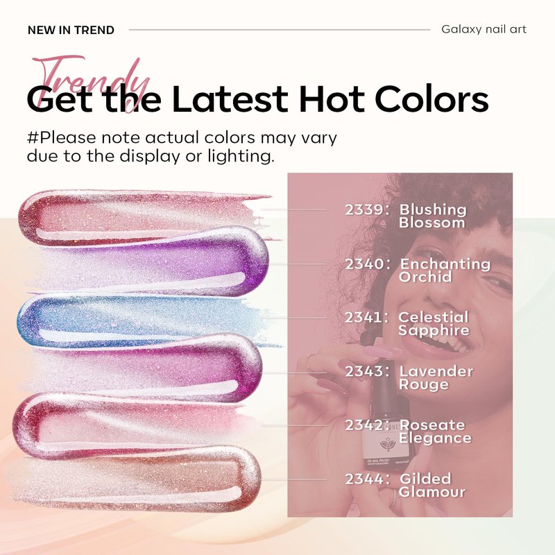 modelones Holographic Glitter Cat Eye Gel Nail Polish Kit 6 Colors with Magnet Romantic Rainbow Galaxy Series Pastel Gel Polish Soak Off Led Gel Nail Polish Set Nail Art Gel Manicure Salon DIY Gifts