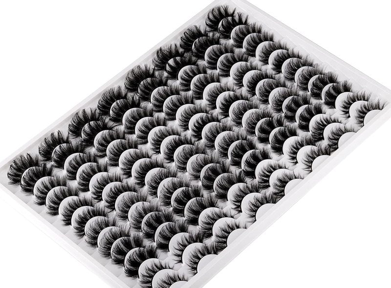False Eyelashes Multipack - 48 Pairs of 5D Wispy Faux Mink Lashes | 6 Dramatic Styles