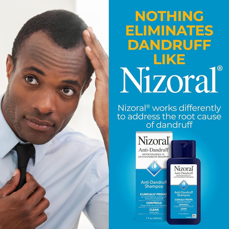 Nizoral Anti-Dandruff Shampoo - 1% Ketoconazole, Fresh Scent | 7 Fl Oz
