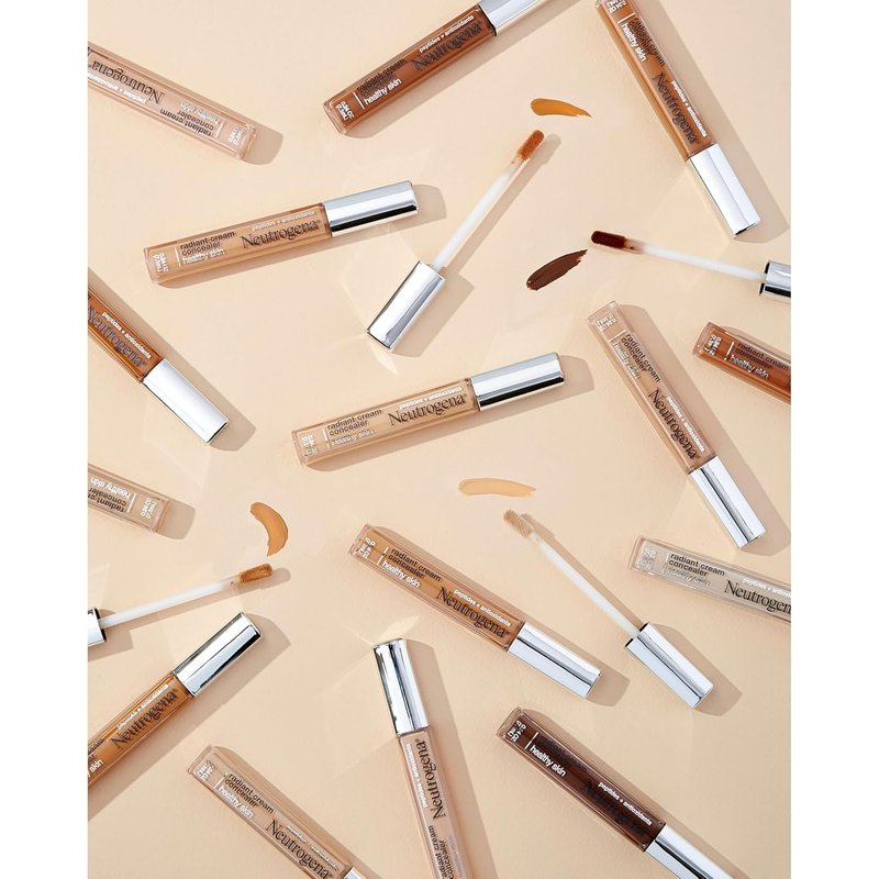 Neutrogena Healthy Skin Concealer - Radiant Brightening Cream with Peptides & Vitamin E | Hazelnut Medium 01, 0.24 oz
