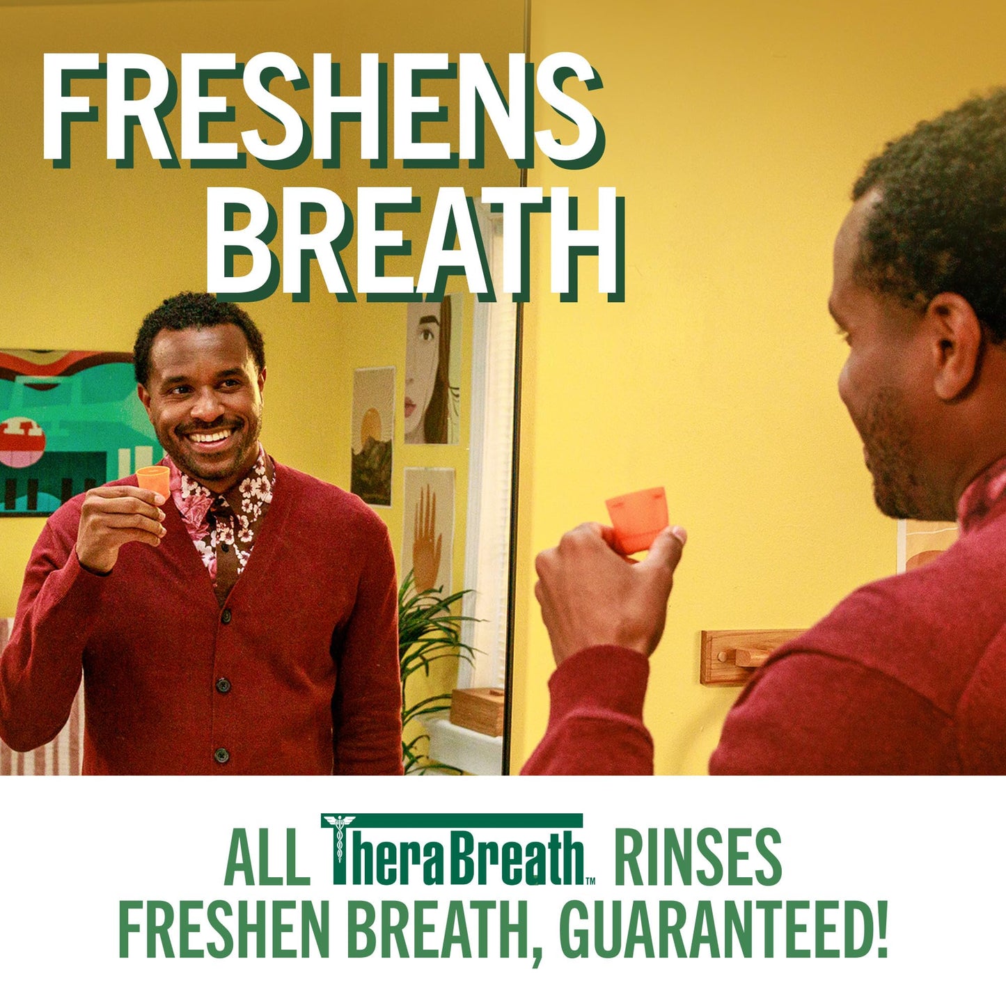 TheraBreath Fresh Breath Mouthwash, Rainforest Mint, Alcohol-Free, 16 Fl Oz (2-Pack)