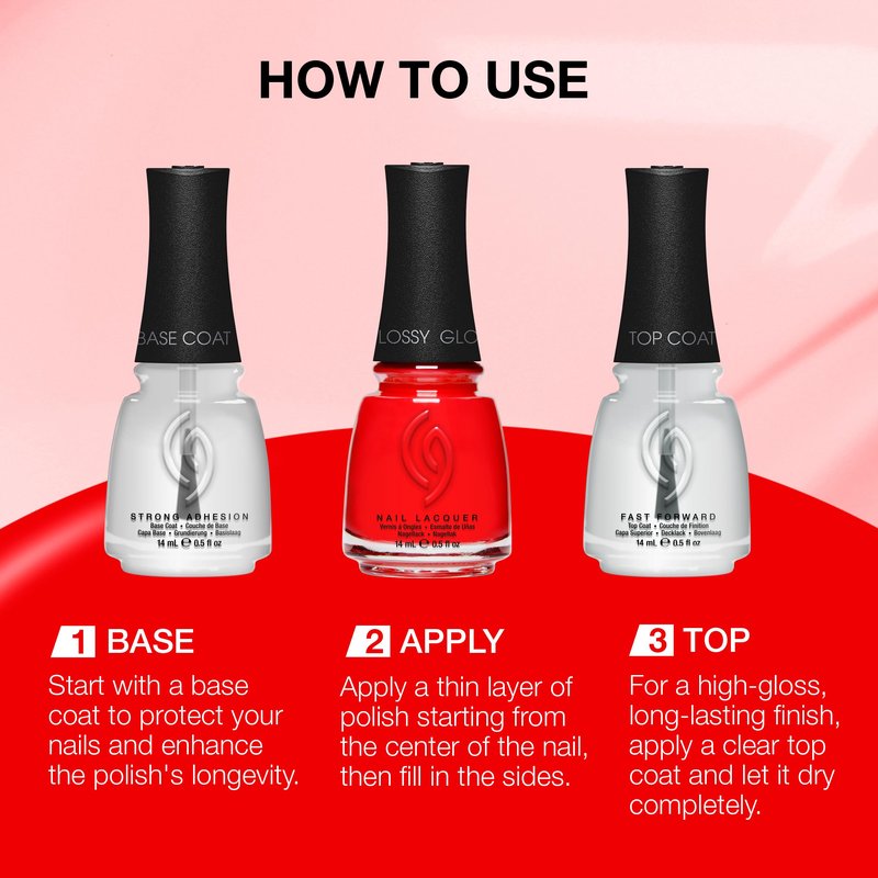 China Glaze CG Nail Lacquer Flame-Boyant – Bright Red Nail Polish, Quick Dry, Chip Resistant Glossy Finish for Salon & DIY Manicure, 0.5 fl oz