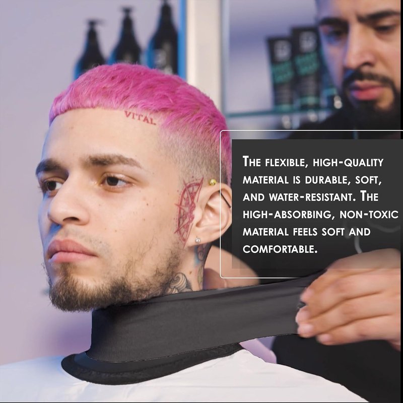 Level 3 Neck Paper Strips - Disposable Flexible Neck Strips for Barbers | Pre-Cut, Self-Adhesive, 5 Rolls (100 Each) - Black