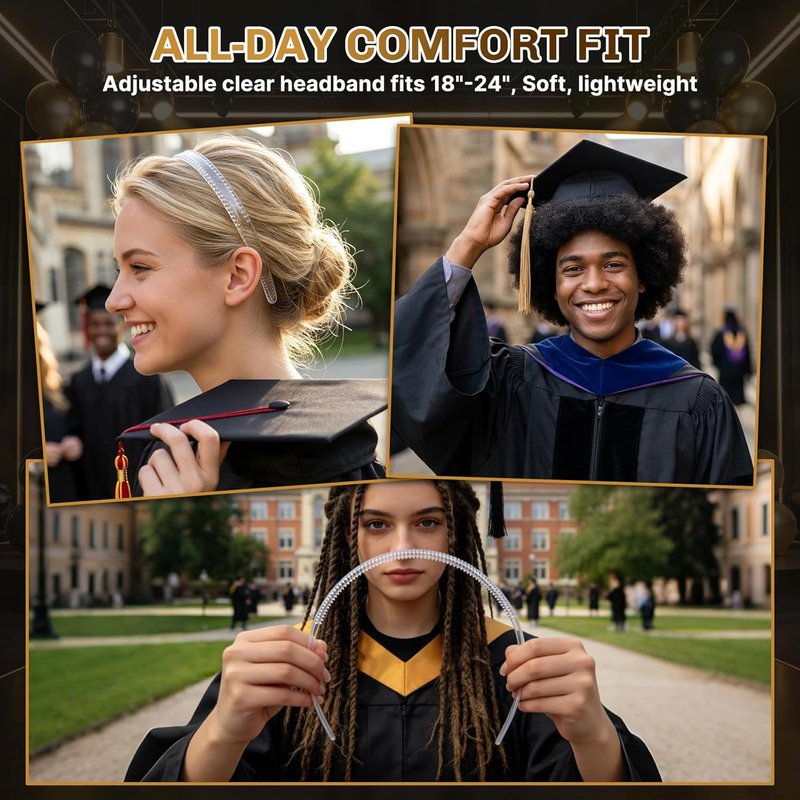 Graduation Cap Headband | 2026 Class Photo-Ready Hat Accessory for Women