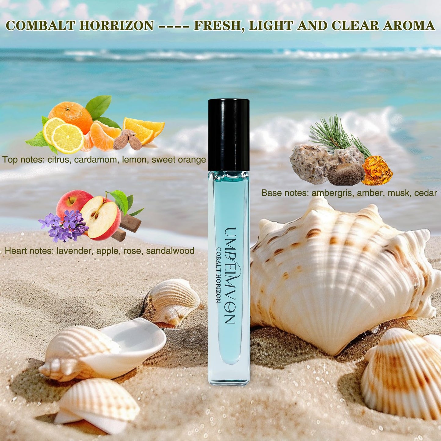 Umpeimvon Perfume Oil Roll On Perfume, Unisex Long Lasting Body Oil, Scent from Flora and Nature, Travel Size 0.33 Fl. Oz