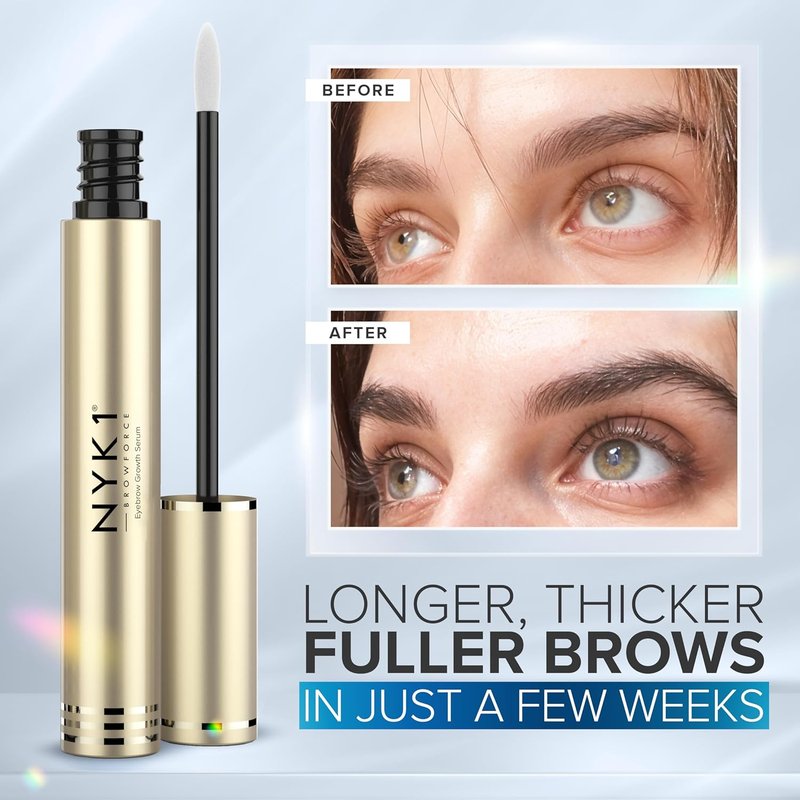 NYK1 Eyebrow Growth Serum - Achieve Thicker, Fuller Brows | XL 8ml Advanced Formula for Natural Regrowth