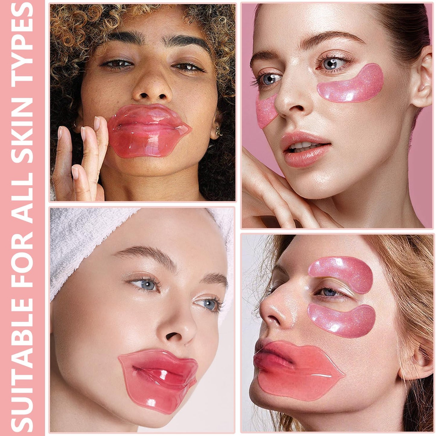 BliBling 30 Pairs Lip Mask & Eye Mask, Under Eye Patches for Puffy Eyes, Moisturizing Spa Labial Lip Masks, Reducing Fine Lines, Bachelorette Party Favors, Bulk Gifts, Bridesmaid Gifts, Wedding Gifts
