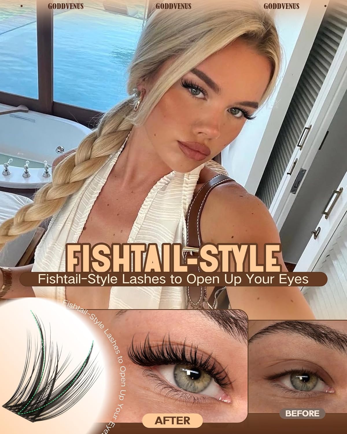Wispy Lash Clusters - C Curl 12-14-16mm Natural Fluffy Eyelash Extensions | DIY Individual False Lashes