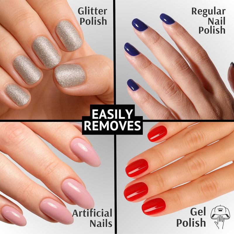100% Acetone Gel Nail Polish Remover - Effective for Glue, Gel, Acrylic & Dip | 8 Fl Oz