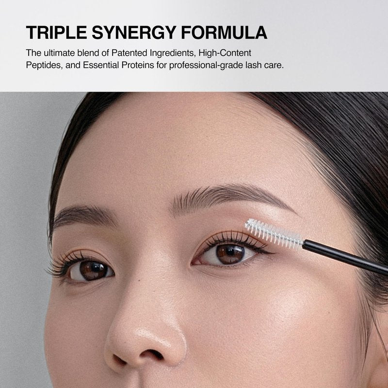 Floland Nutrition Peptide Eyelash Serum, 5% Peptide Lash Formula for Fuller, Longer-Looking Lashes, Lightweight Lash Essence for Eyelashes & Brows, 0.33 fl oz
