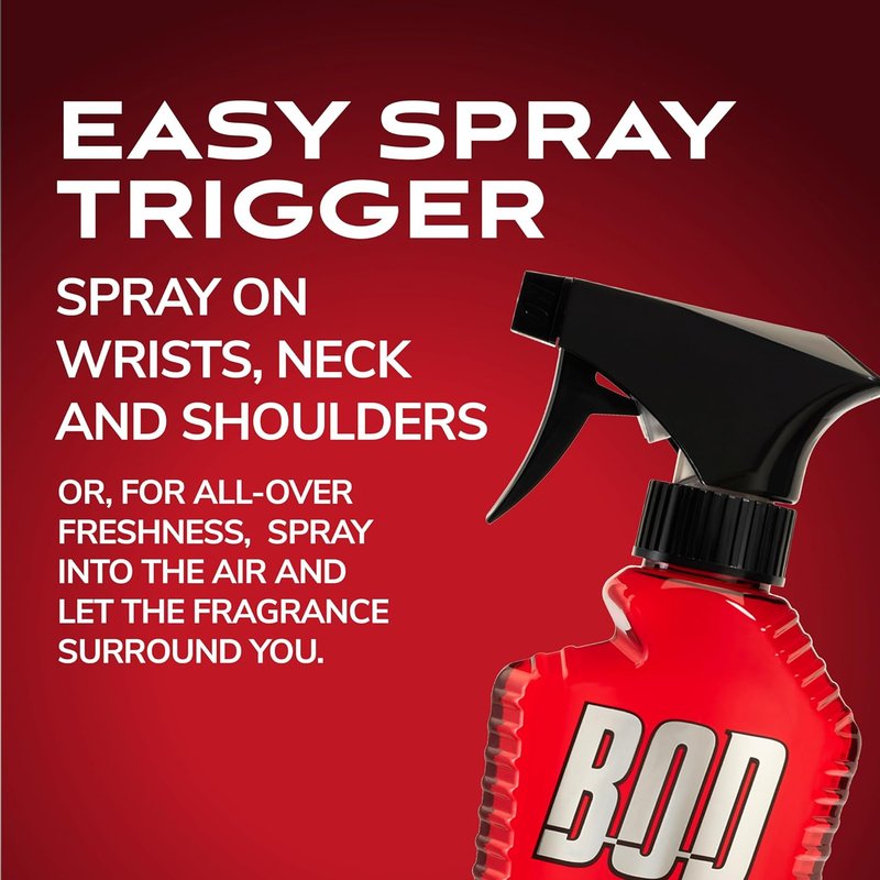 BOD man Fragrance Body Spray, Really Ripped Abs 8 Fl Oz & Most Wanted 8 fl oz (Pack of 1)