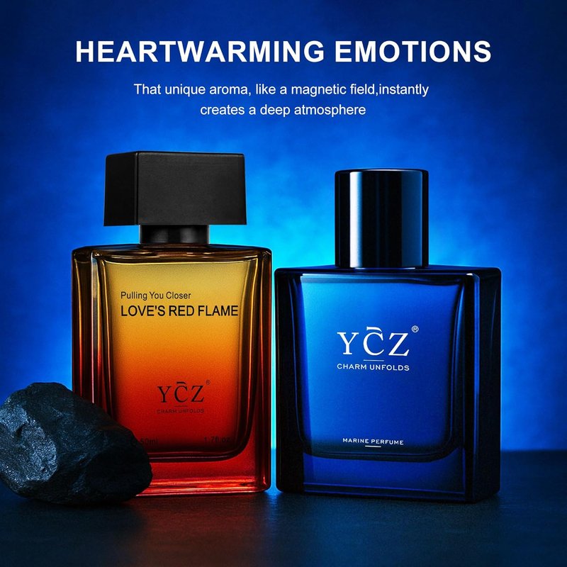 Men's Cologne Set - Long Lasting Bottled Marine & Borrowing Fire Perfume | 1.7oz (50ml) - Ideal Christmas Gift