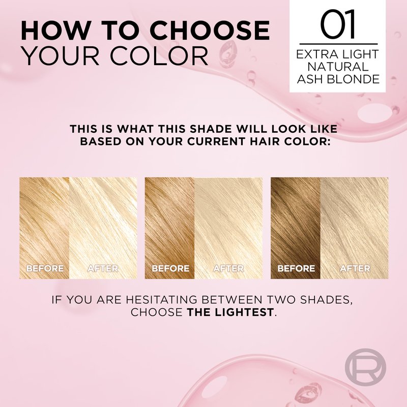 L'Oreal Paris Excellence Crème Permanent Hair Dye, Triple Care Hair Color with Hyaluronic Acid for 100% Gray Coverage, 01 Extra Light Natural Ash Blonde, 1 Kit (Packaging May Vary)