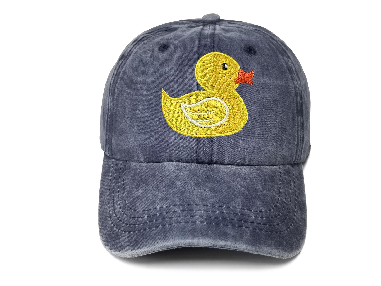 Hepandy Embroidered Duck Hat for Children, Gifts for Boys Girl, Navy Adjustable Baseball Cap, Dad Hat Snapback Cap for Kids Child