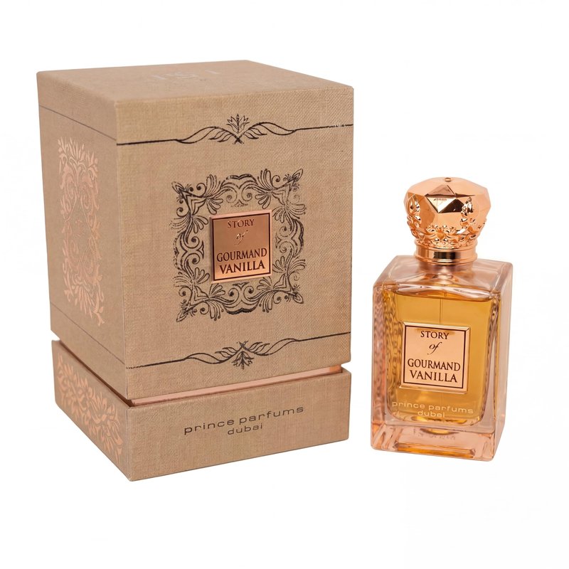 Prince Parfums Dubai – Story of Gourmand Vanilla – Women’s Extrait de Parfum 3.4 Ounces – Luxury Perfume with Coconut, Peach, Tiare Flower & Vanilla – Romantic, Sweet & Long Lasting Fragrance