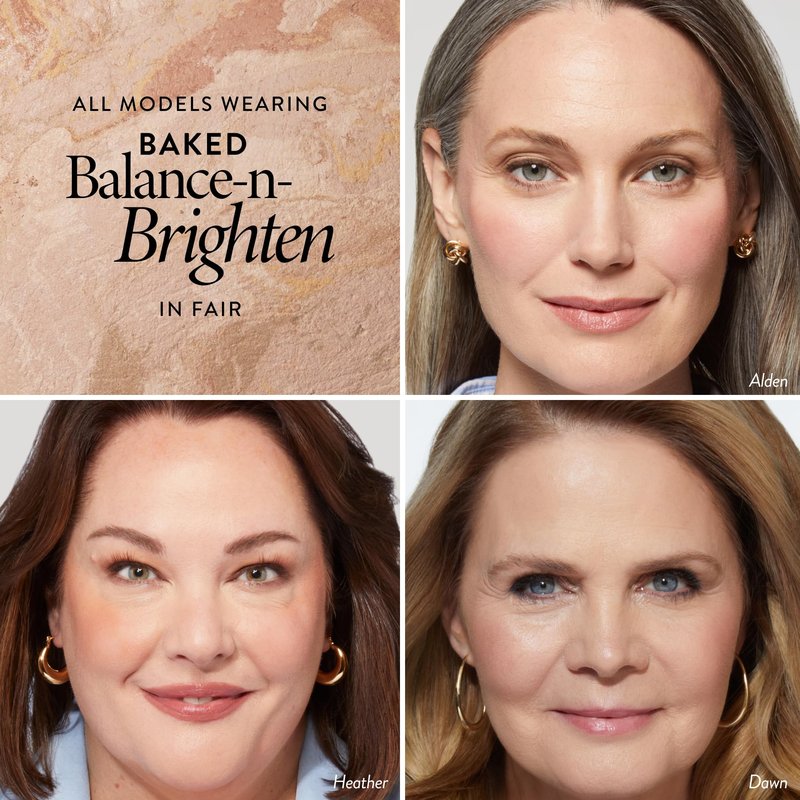 LAURA GELLER NEW YORK Baked Balance-n-Brighten Foundation with Kabuki Brush Makeup Set, Fair
