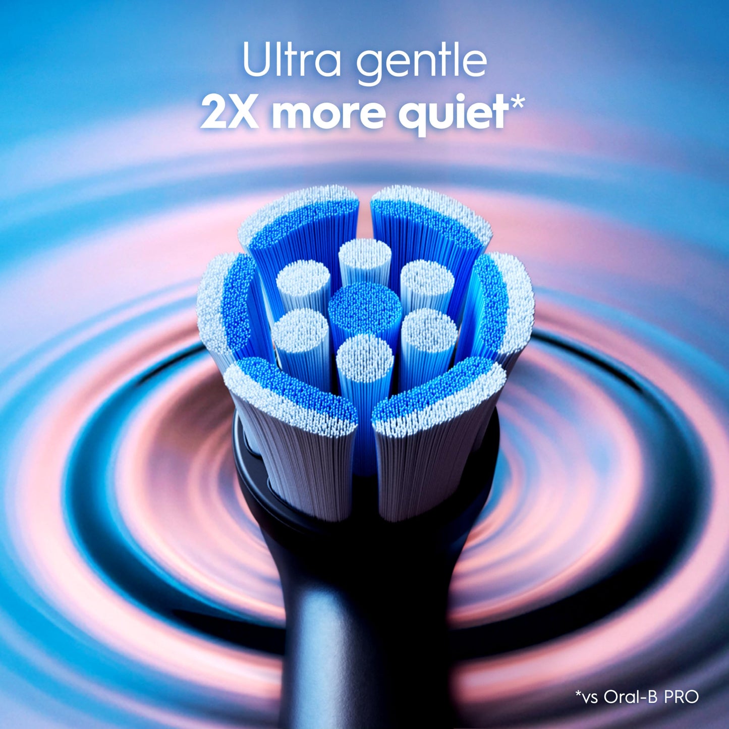 Oral-B Rechargeable Electric Toothbrush, iO3 Limited Deep Clean, 3 Cleaning Modes, Visual Pressure Sensor to Protect Gums, 2 Brush Heads, Travel Case, ICY Blue