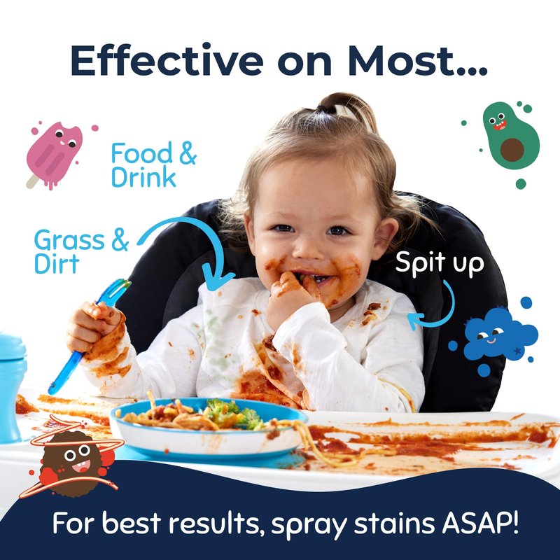 Miss Mouth's Messy Eater Stain Treater Spray - 4oz Stain Remover - Newborn & Baby Essentials - No Dry Cleaning Food, Grease, Coffee Off Laundry, Underwear, Fabric
