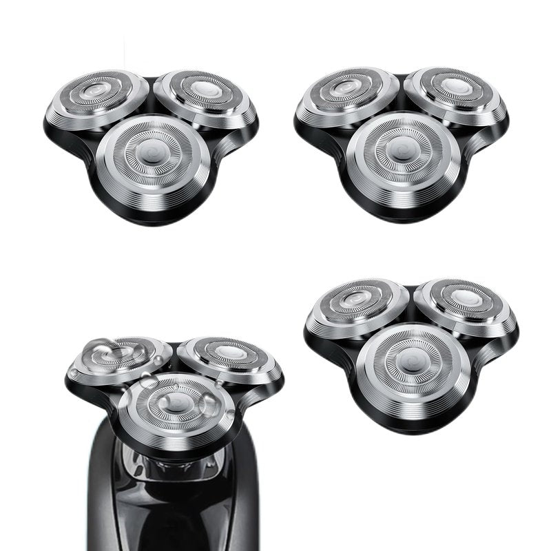 SH90 Replacement Heads Compatible with Philips Norelco Shavers Series 9000, New Version of Metal Wheel Buckle and Upgrade Double-Layer Precision Replacement Blades(3 Pack)