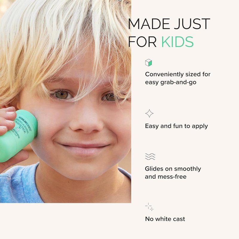 MDSolarSciences Mineral KidStick SPF 40 - Gentle, Fragrance-Free Sunscreen Stick for Kids | Zinc Oxide, Vitamins C & E | 0.6 oz