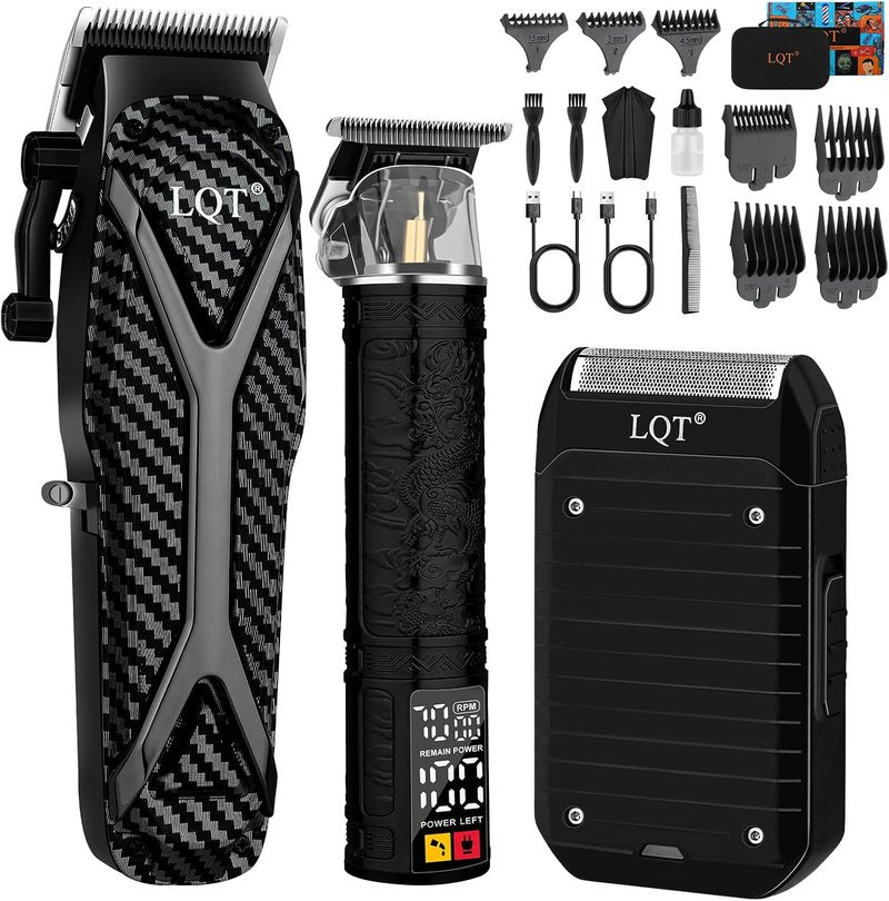 Hair Clippers for Men - Professional Cordless Grooming Kit with LCD Display | Beard Trimmer & Barber Clipper Set