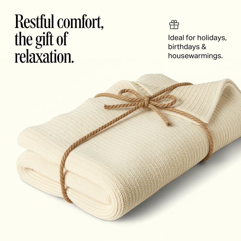 Greenwich Weighted Blanket 15 lbs – 100% European Cotton, Made in Portugal – Soft, Breathable & Chemical-Free Weighted Throw Blanket for Adults, Sofa or Bed - 86 in x 47 in