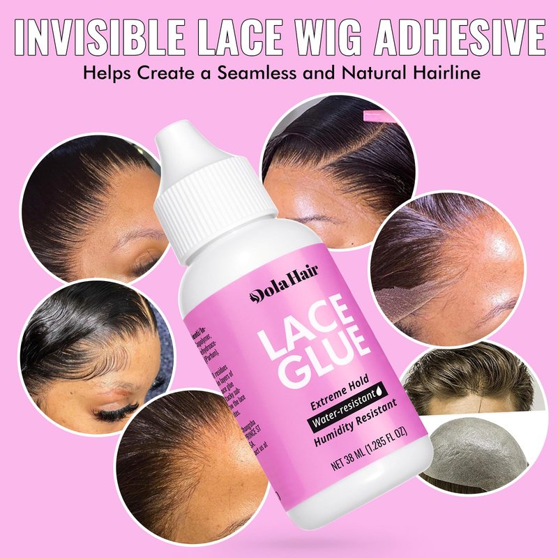 Dolahair Lace Wig Glue Kit - Waterproof Lace Front Adhesive for Wigs (Glue Kit-3pcs)