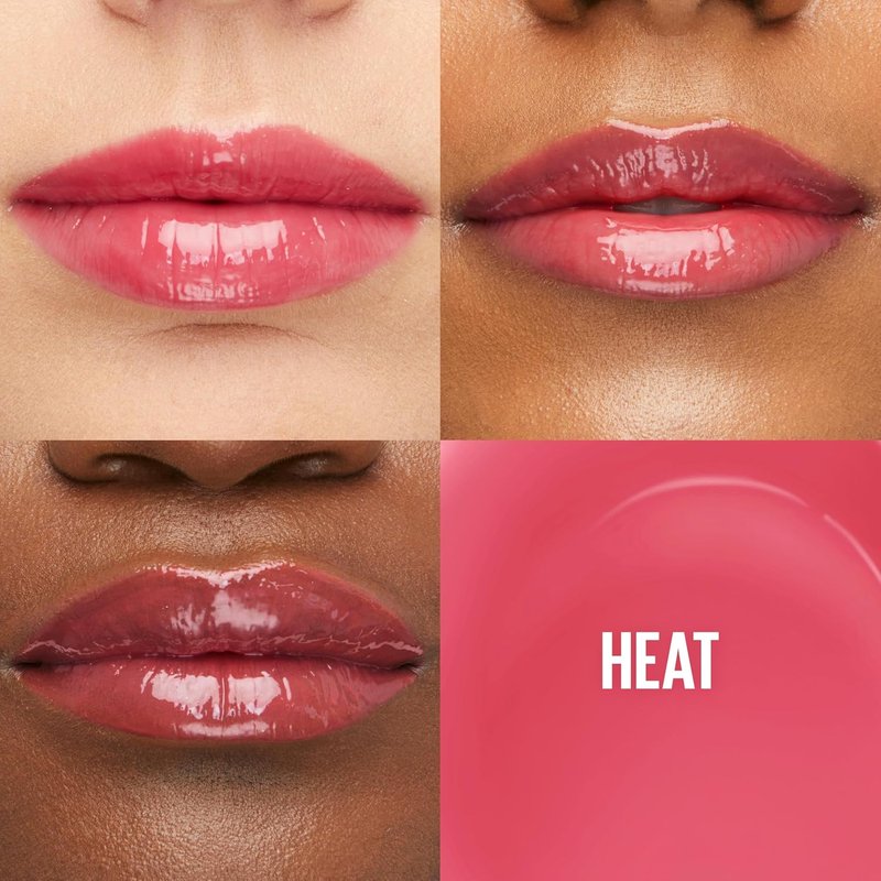 Maybelline Lifter Gloss - Hydrating Lip Gloss with Hyaluronic Acid for Plumper Lips | Heat Raspberry Neutral, 0.18 Ounce