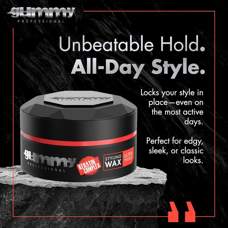 Professional Hair Styling Wax for Men - Ultra Hold Water-Based Pomade with Provitamin B5 & Keratin | 150ml