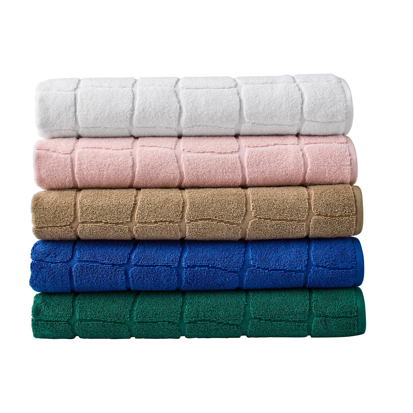 Lacoste Croc Scale 100% Cotton Towels – Highly Absorbent & Quick Drying, Premium Super Soft, Surf Blue, 2 Bath Towels (30"x56"), 2 Hand Towels (16"x30"), 2 Washcloths (13"x13") 6PC Bath Towel Set