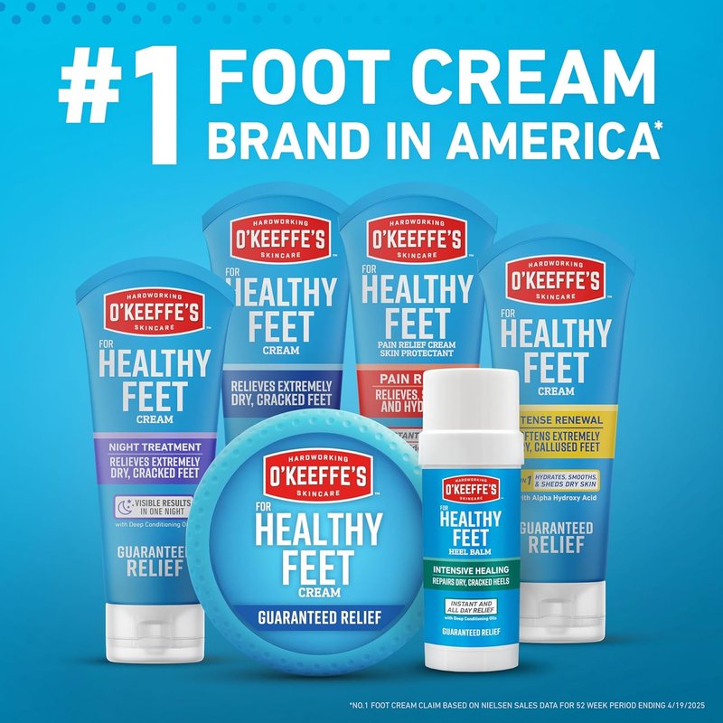 O'Keeffe's Foot Cream - Guaranteed Relief for Extremely Cracked, Dry Feet - 6.4 oz Jar (2 Pack)